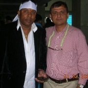 Musician Shivamani the percussionist with Vineet Wason Feb 2009