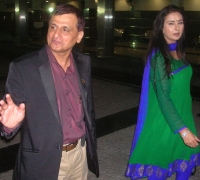 Film Star Poonam-Dhillon-being-escorted-by-Vineet-Wason  for a show  managed by  Wizent
